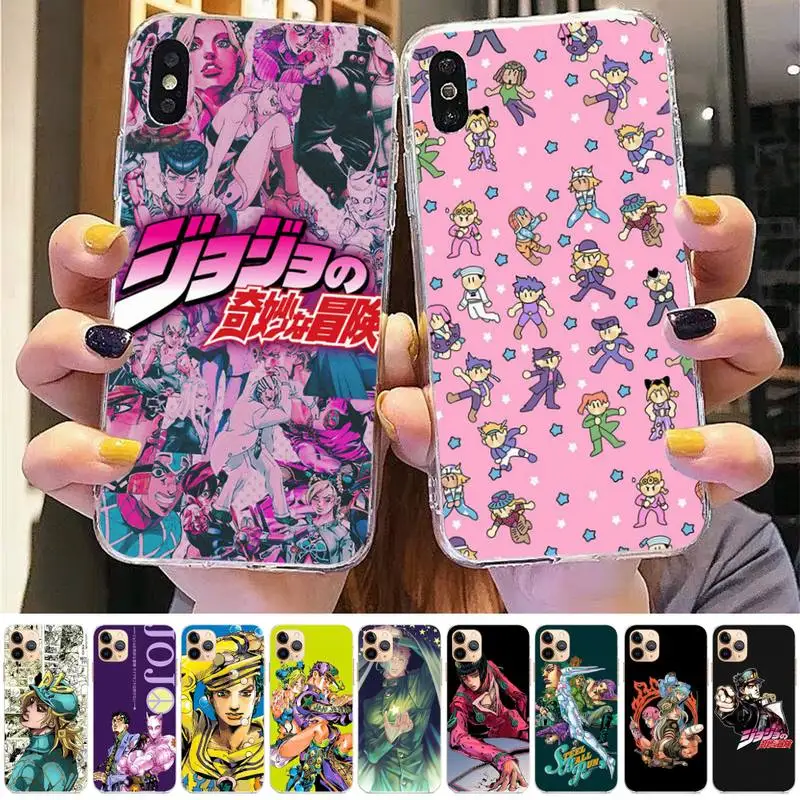 

Yinuoda JoJo's Bizarre Adventure JoJo Anime Phone Case for iPhone 11 12 13 mini pro XS MAX 8 7 6 6S Plus X 5S SE 2020 XR case