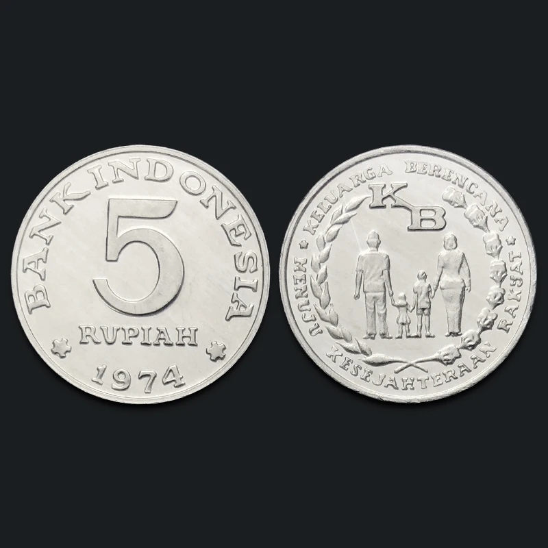 

Индонезия 5 рупия Алюминий монета 1974 новые оригинальные монеты 100% реальные выдачи монет и резьбой Unc