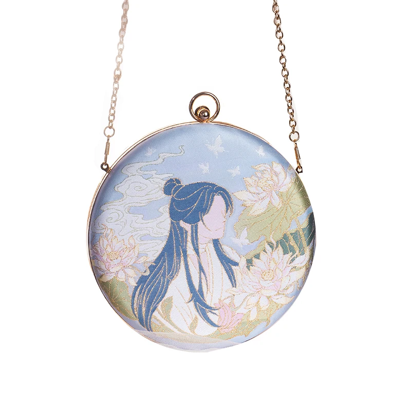 

Anime Tian Guan Ci Fu Hua Cheng Xie Lian Ancient style Shoulder Bag Men Women Oblique satchel Embroidery Messenger bag Xmas Gift