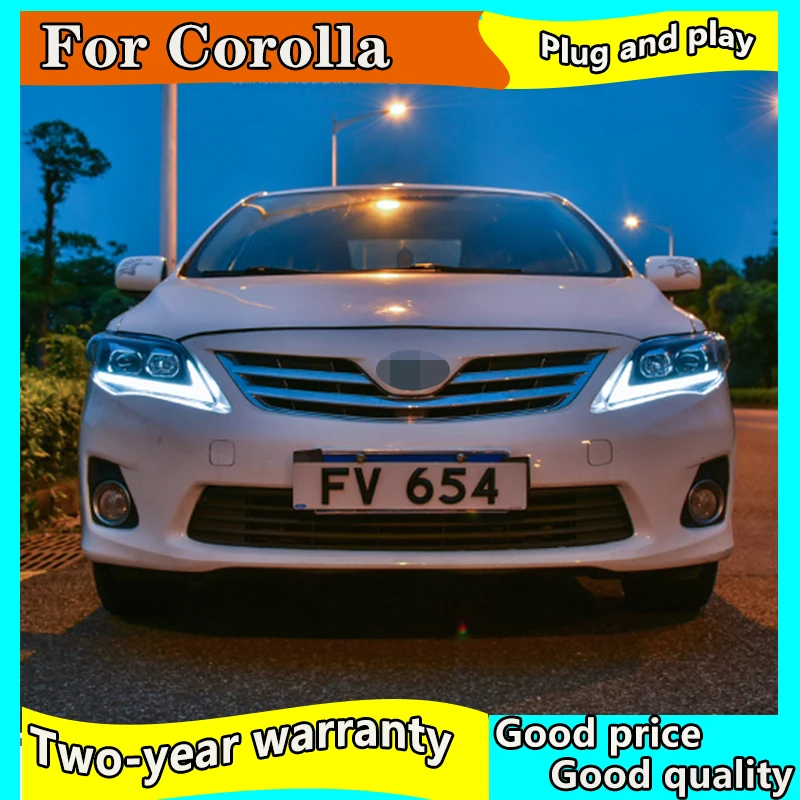 Стайлинга автомобилей Фара для Toyota corolla 2011-2013 светодиодный фары
