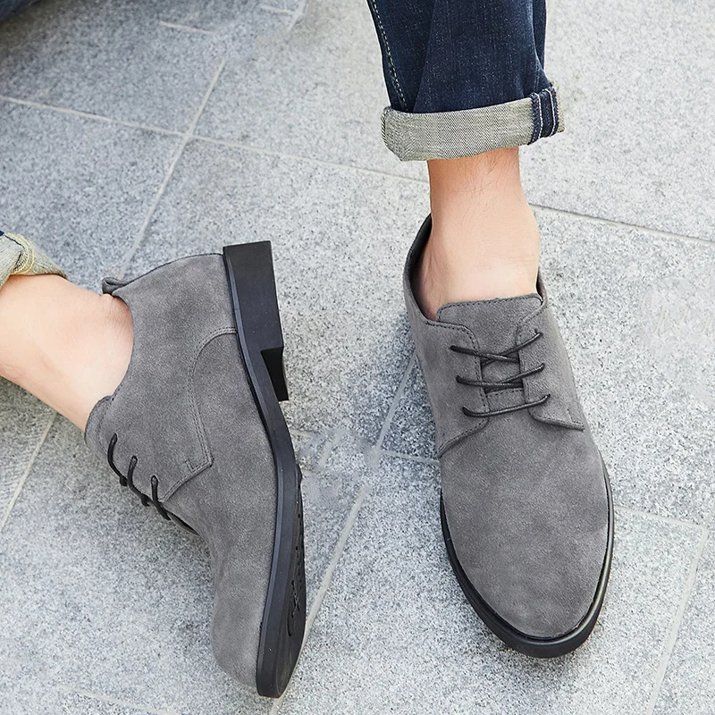 Мужская обувь Обувь из коровьей замши Брендовая модная деловая повседневная