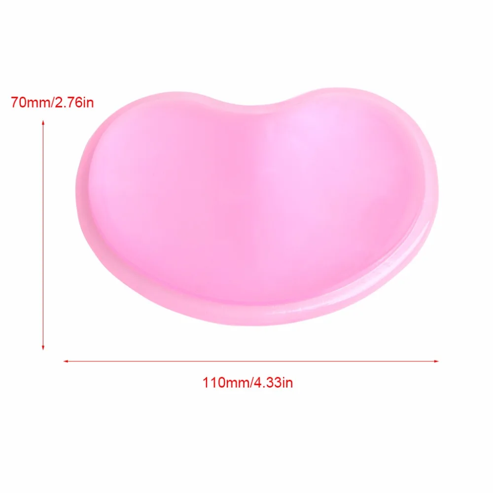 

Translucent Gel Silicone Wavy Mouse Pad Wrist Rest Support For Computer Laptop