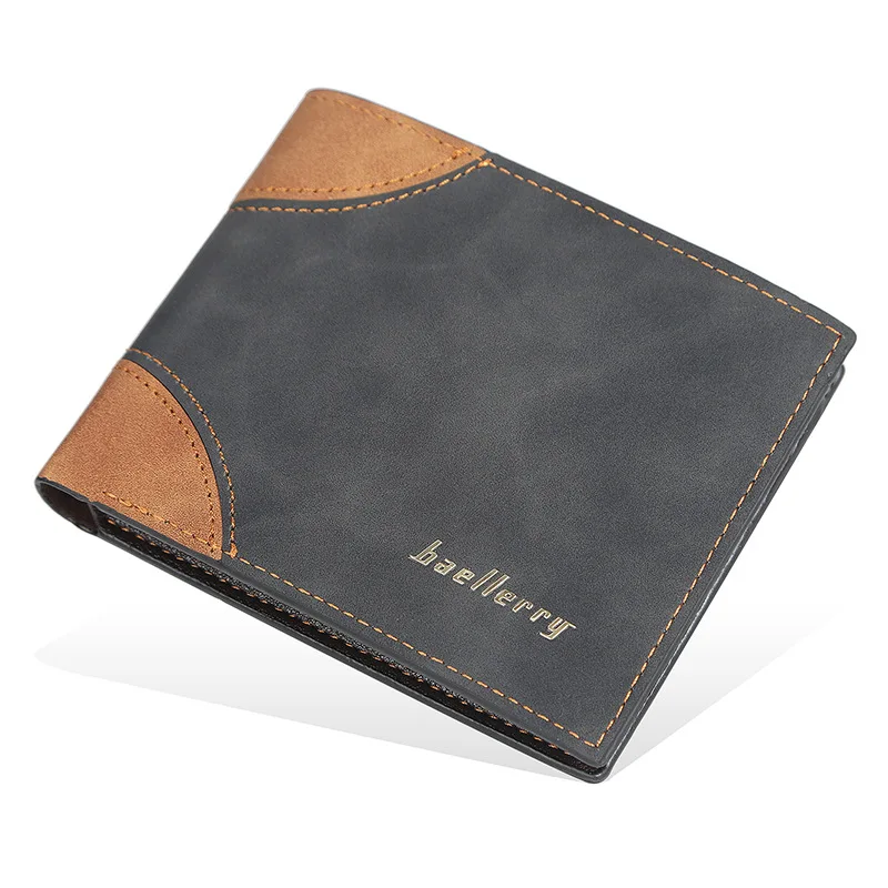 

Baellerry New Men 's Wallet Casual Short Wallet Men 's Scrub Leather Wallet 220 New Men Multi-Function Fashion Wallet