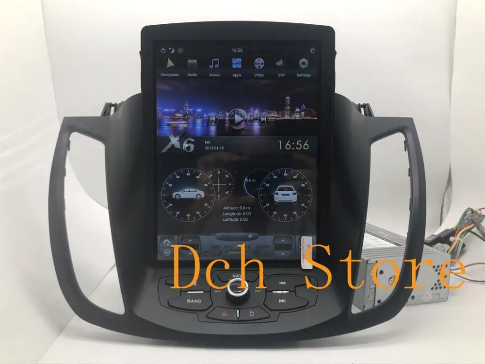 10 4 ''вертикальный экран Tesla Style Android 9 0 автомобильный DVD GPS навигатор радио плеер