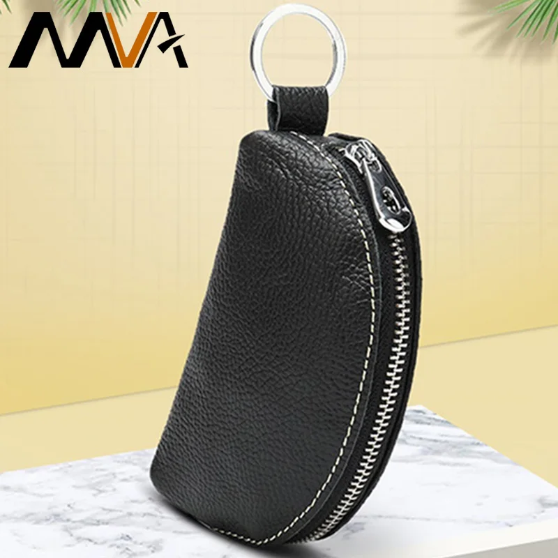 Кошелек MVA из натуральной кожи для женщин бумажники карт с карманами монет тонкий