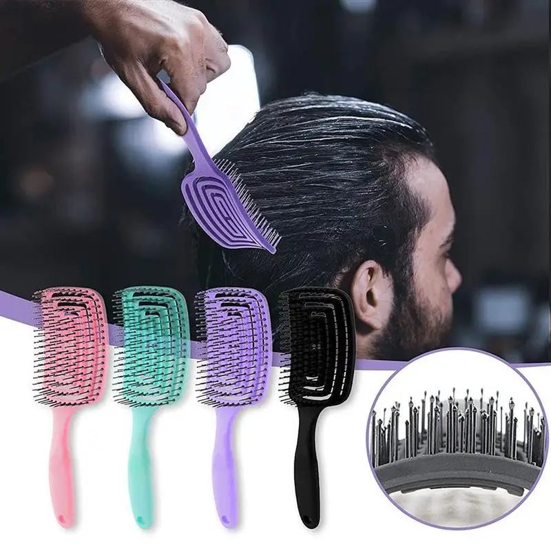 

Curved Hair Comb Brush Massage Comb Hollow Mosquito Coil Hair Brush Vented Styling Hair Brush Hair Care Styling Tool