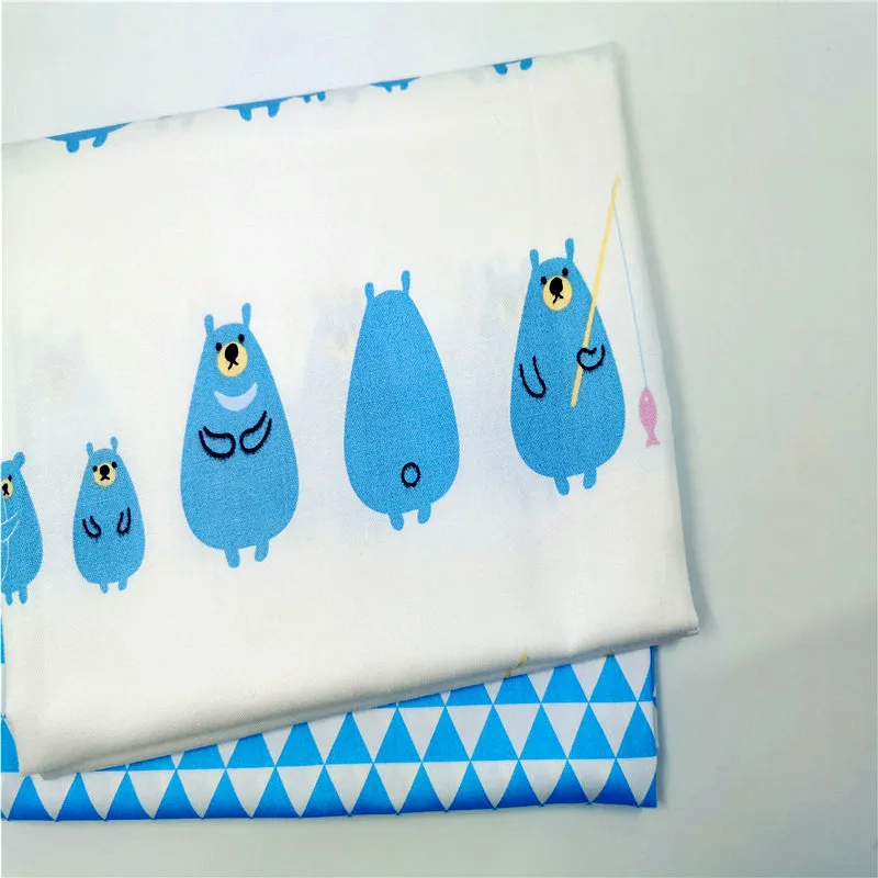 Саржевая ткань для пэчворка с мультяшным принтом хлопковая швейная нить