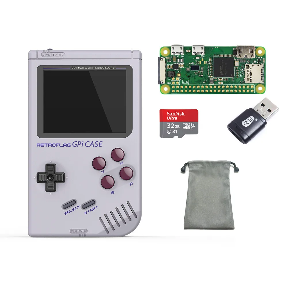 Золотое шампанское Чехол Retroflag GPi для Raspberry Pi Zero или Zero W с безопасным выключением портативной игровой консоли, Предустановленная 7000+ игр - Цвет: Золотое шампанское