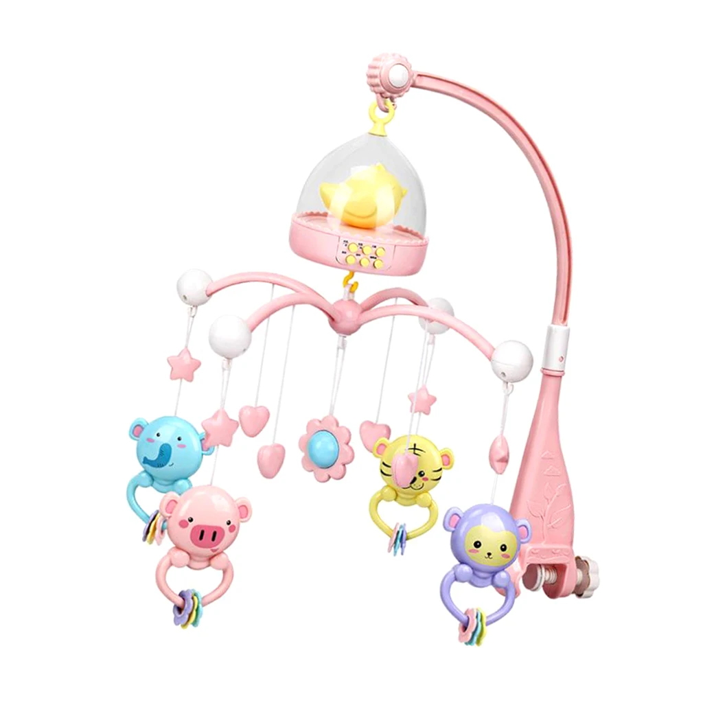 

Newborn Infant Flashing Hanging Rattles Roating Rattle Baby Crib Bell