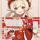 Кепка для клавиатуры Genshin Impact Klee, кепка для клавиш с сублимационной печатью, кепка для механической клавиатуры, персонализированная Кепка для клавиш аниме, подарок на Рождество