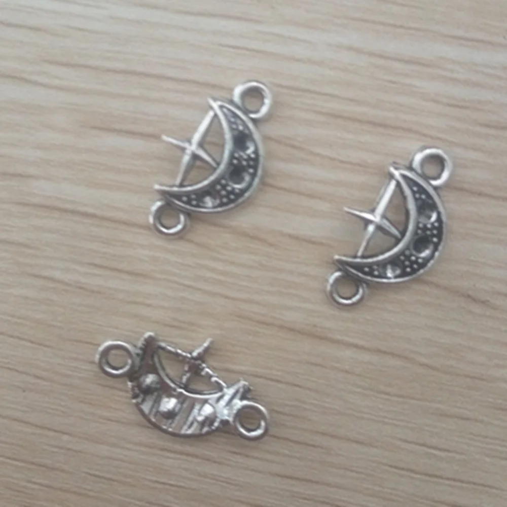 

Jewelry Findings Components Star And Moon Connector 11x18mm 30pcs