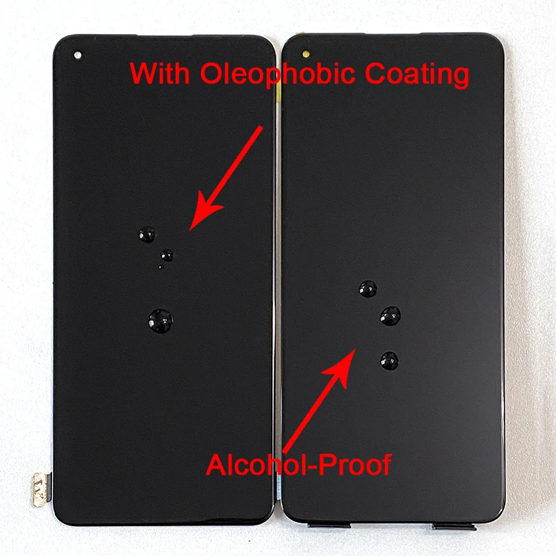 M & Sen-pantalla LCD Original fluida AMOLED para m&oacute;vil, digitalizador de Panel t&aacute;ctil para OnePlus 8T 5G 1 + 8T KB2001, 6,55"-3