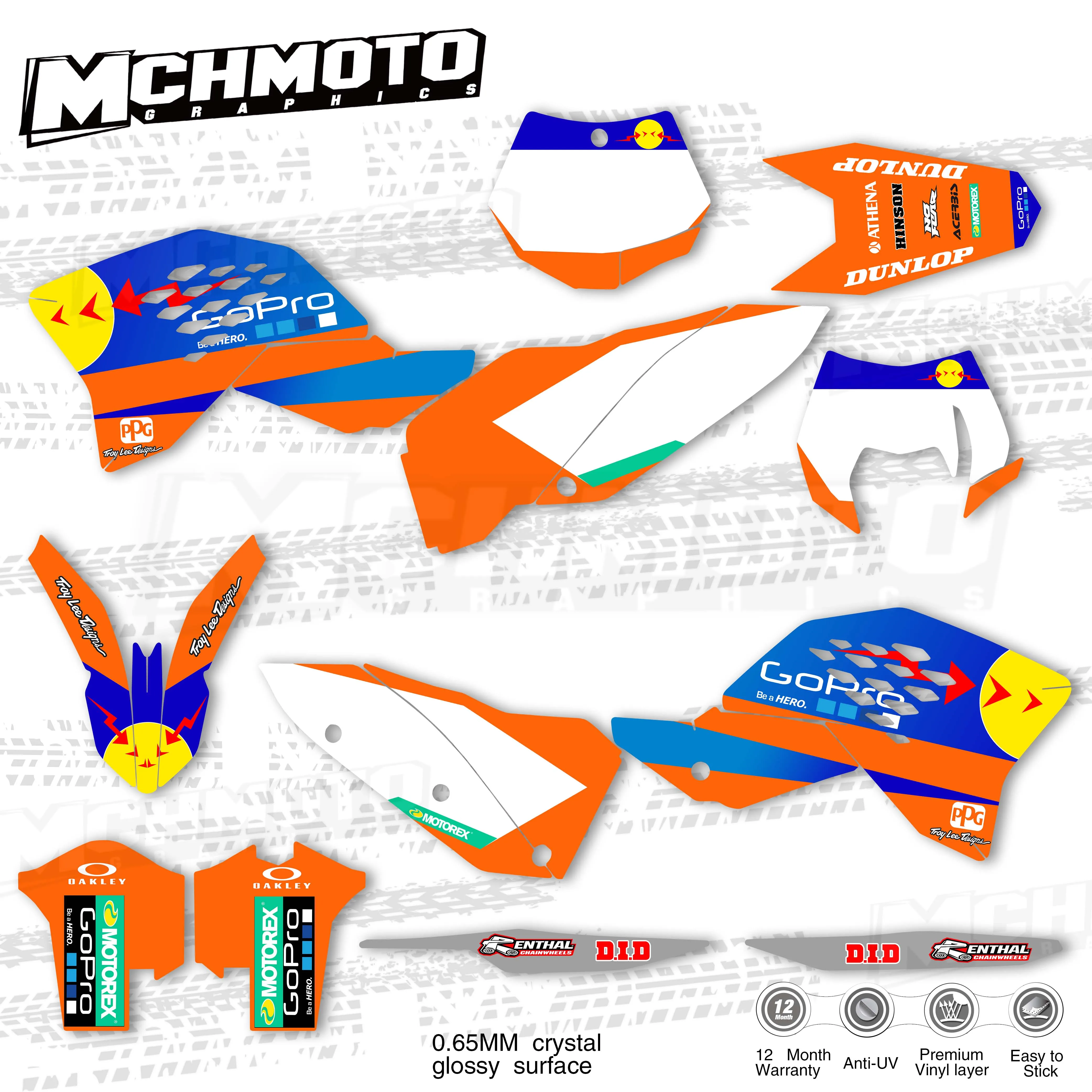 Наклейки MCHMFG для KTM EXC SXF125 250 300 450 530 2008 2009 2010 2011 | Автомобили и мотоциклы