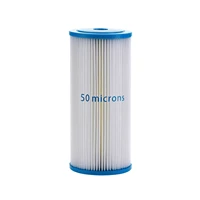 50 microns sediment pleated water filter city or well water 4 5 x 10 washable and reusable
