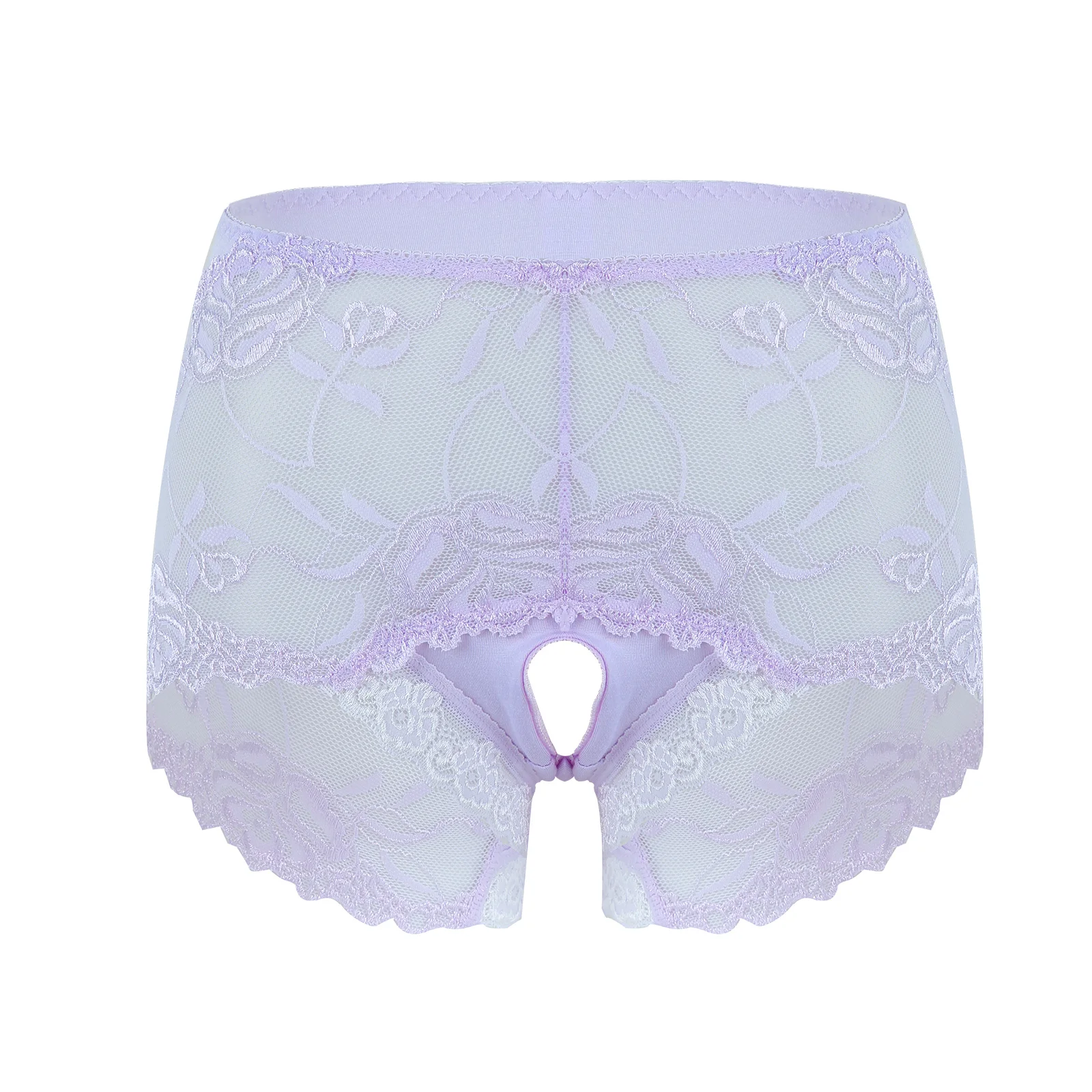 

Женское белье трусики Для женщин Прозрачная Кружевная Лоскутная Трусы со средней посадкой, открытая промежность, эластичная резинка на тал...