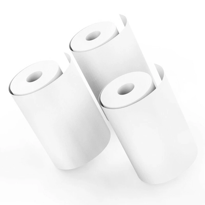 

10 Rolls White Children Camera Wood Pulp Thermal Paper Instant Print Kids Camera Printing Paper Replacement Accessories