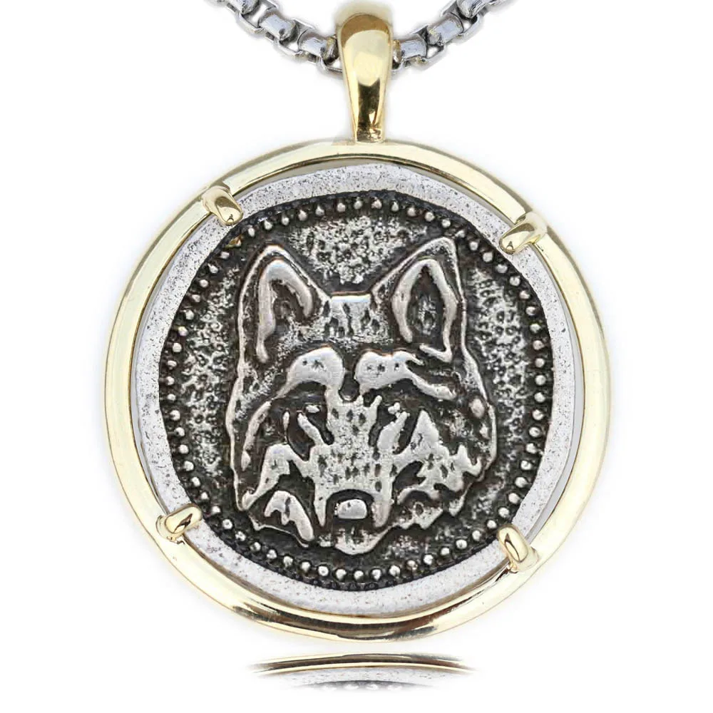 Трендовое Ожерелье Викинг волк Мужская подвеска с головой волка ювелирные