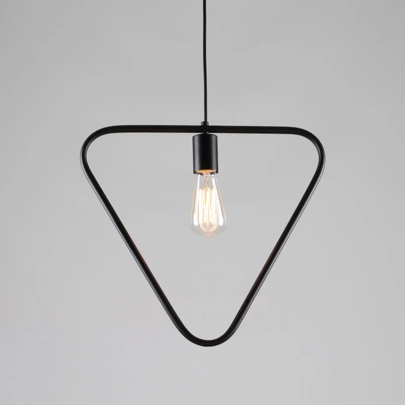 Люстра из кованого железа в стиле ретро простой светильник черного цвета для