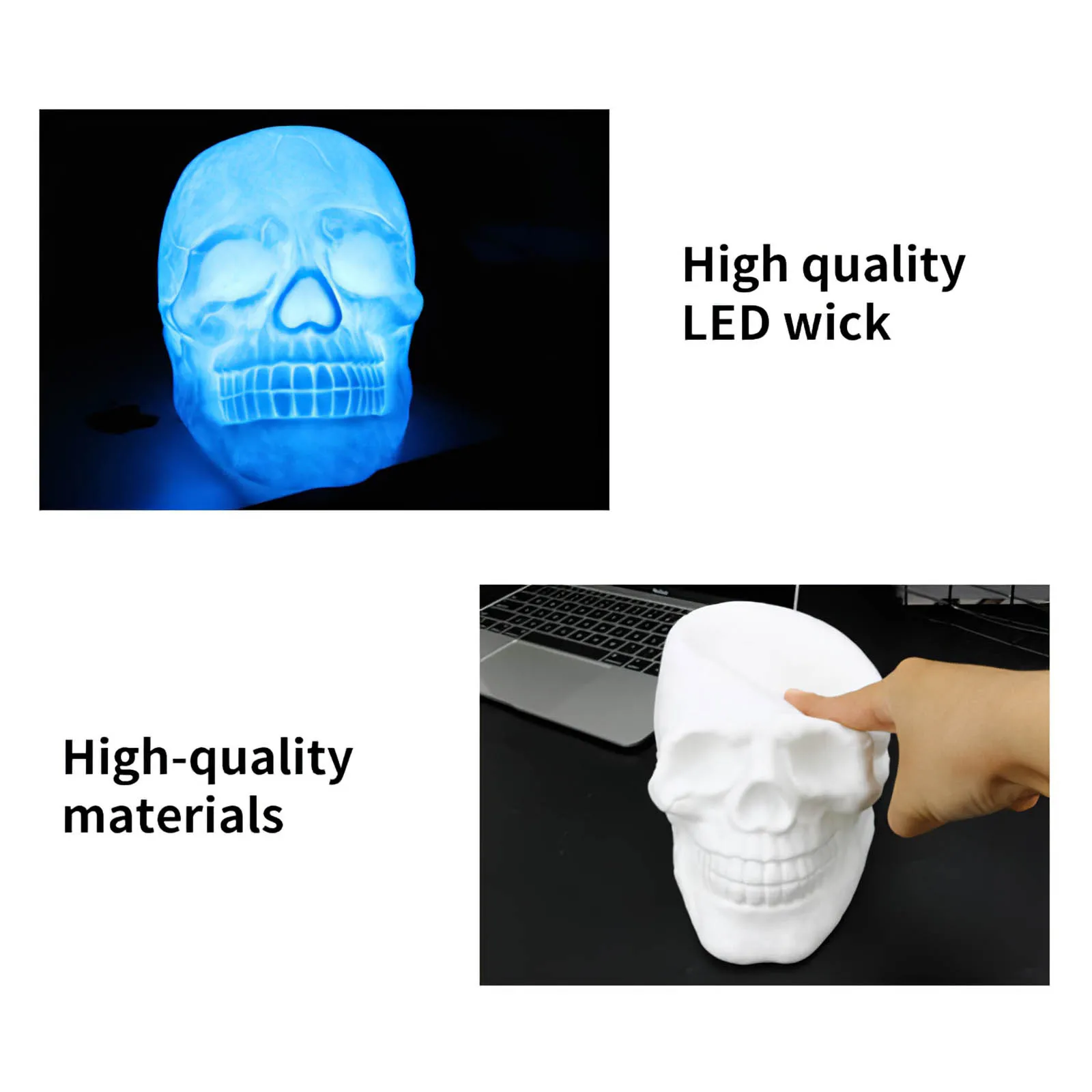 СВЕТОДИОДНЫЙ ночник в виде головы черепа цветная атмосфера дистанционное