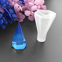 cone diy silicone mold diamond cone pendant mould 3d for resin pendant jewelry craft making tool new arrival