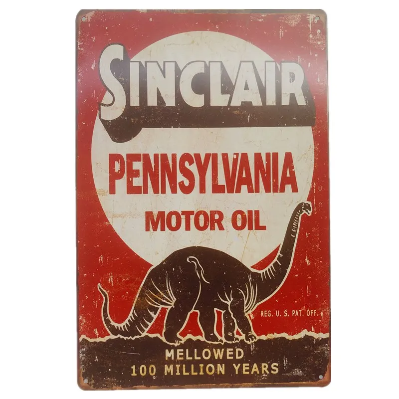 Sinclair Motor Oil Hot Rod Garage Ретро винтажные металлические оловянные знаки домашний