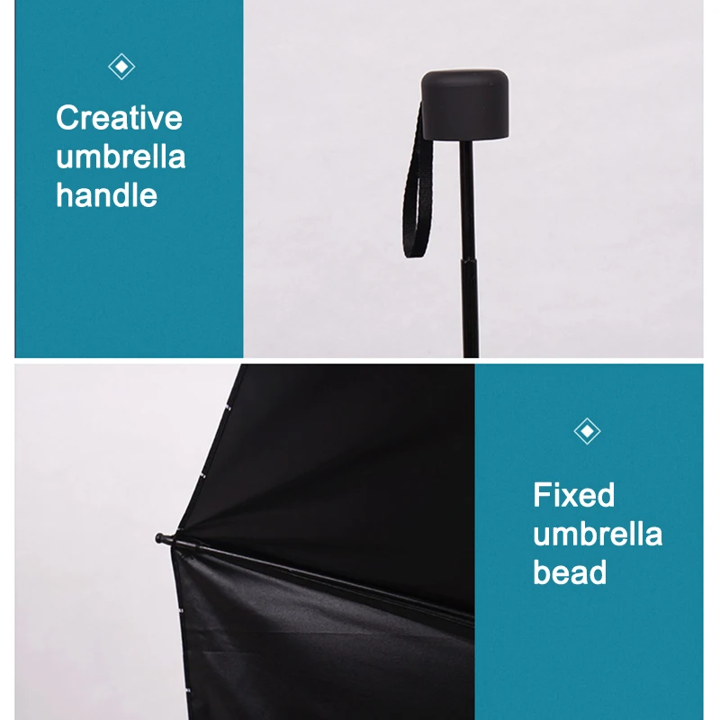 Маленький зонтик от солнца и дождя пять складных милых анти УФ зонтиков детский