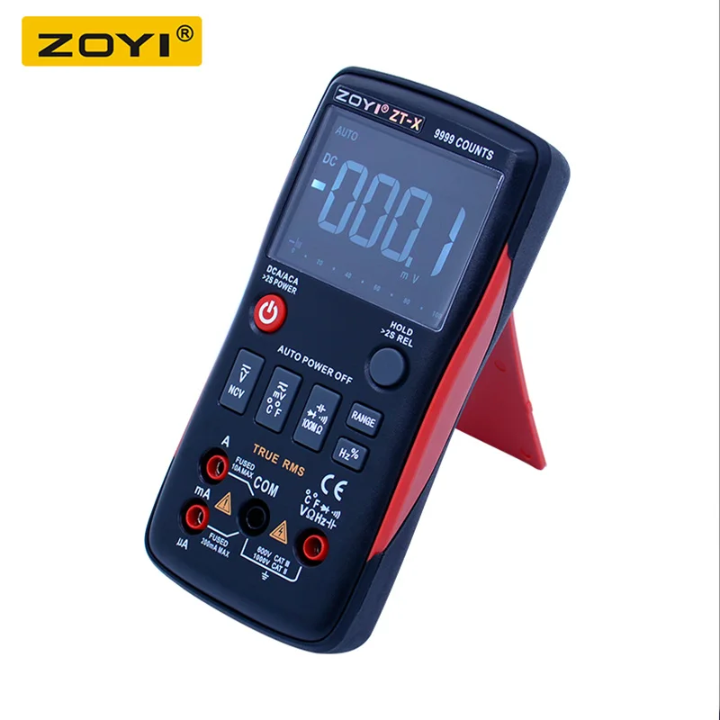 Фото Цифровой мультиметр ZOYI ZT-X с инструментом для тестирования HOLD NCV, профессиональный тестер, ЖК-дисплей с подсветкой, измеритель температуры переменного и постоянного тока №5