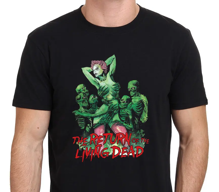 Возвращение живых мертвецов 80 фильма ужасов футболка Размеры: S 3XL с круглым