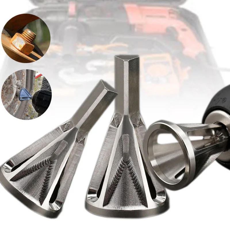 1PCS 3/6 triangle Stainless Steel Deburring External Chamfer Tool Drill Bit Remove Burr Silver Tire Repair Tools | Автомобили и