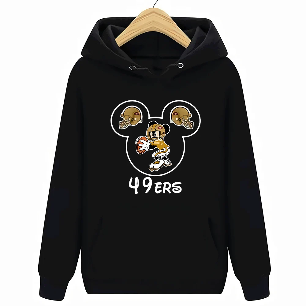 Сан уличная одежда Harajuku Francisco 100% хлопок 49Ers Микки Маус толстовки и