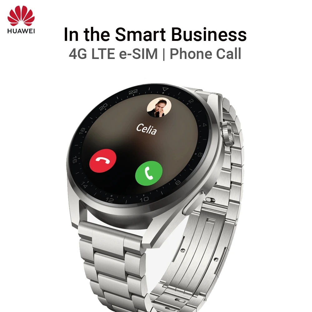 Умные часы HUAWEI WATCH 3 Pro сотовые вызовы eSIM встроенные умные с GPS NFC совместимые