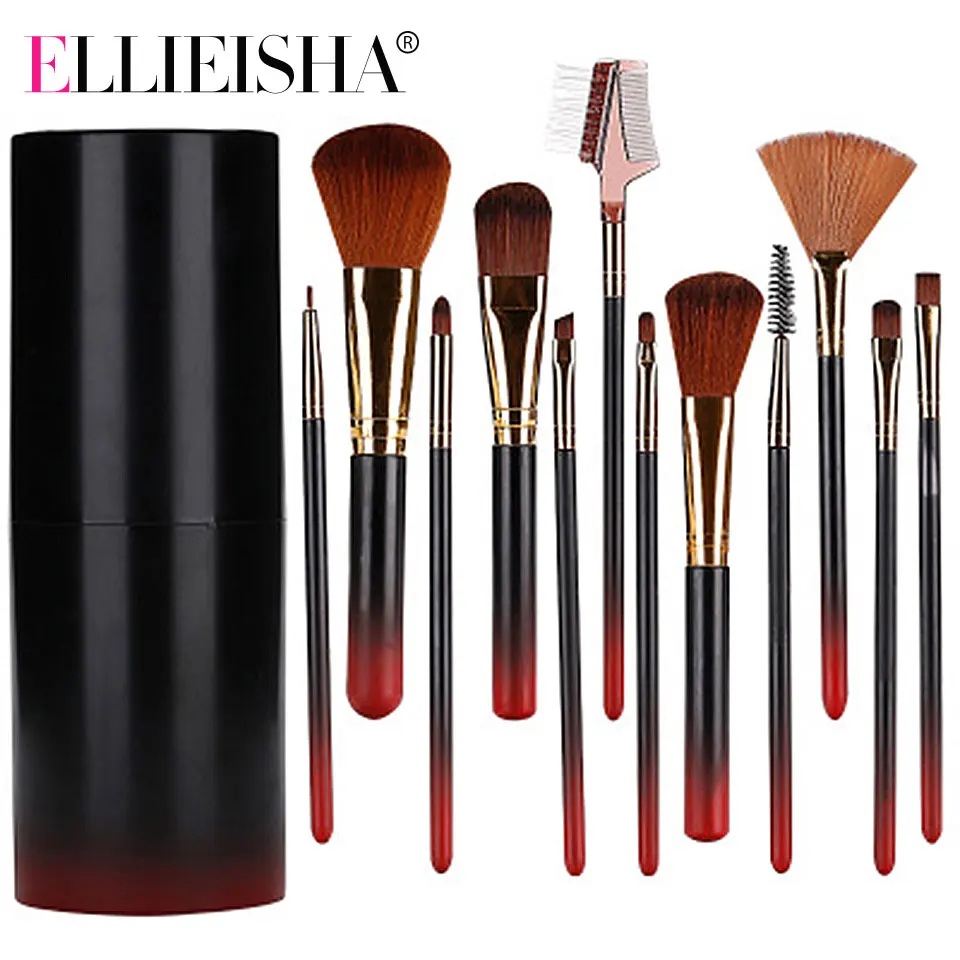 Набор кистей для макияжа профессиональные кисти из натуральной козьей шерсти