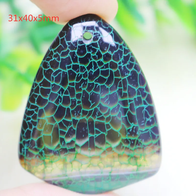 31x40x5mm Натуральные Агаты "вены дракона", многогранные подвески, каменные бусинки для изготовления ювелирных изделий, 1 шт., очаровательные каменные бусинки - Цвет: 31x40x5mm