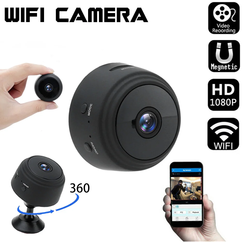 

Миниатюрная IP-камера A9 1080P с датчиком ночного видения, видеокамера с датчиком движения, видеорегистратор, маленькая спортивная видеокамера ...