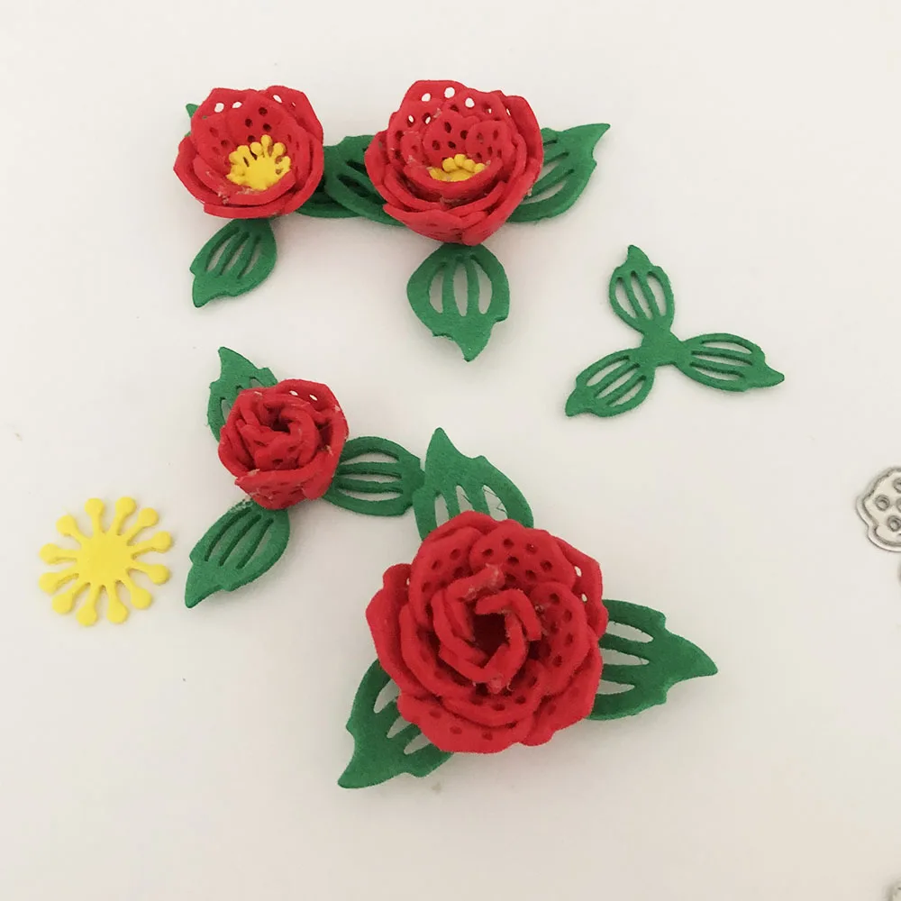 Вырезание лепестков роз травление металла углеродистая сталь для скрапбукинга