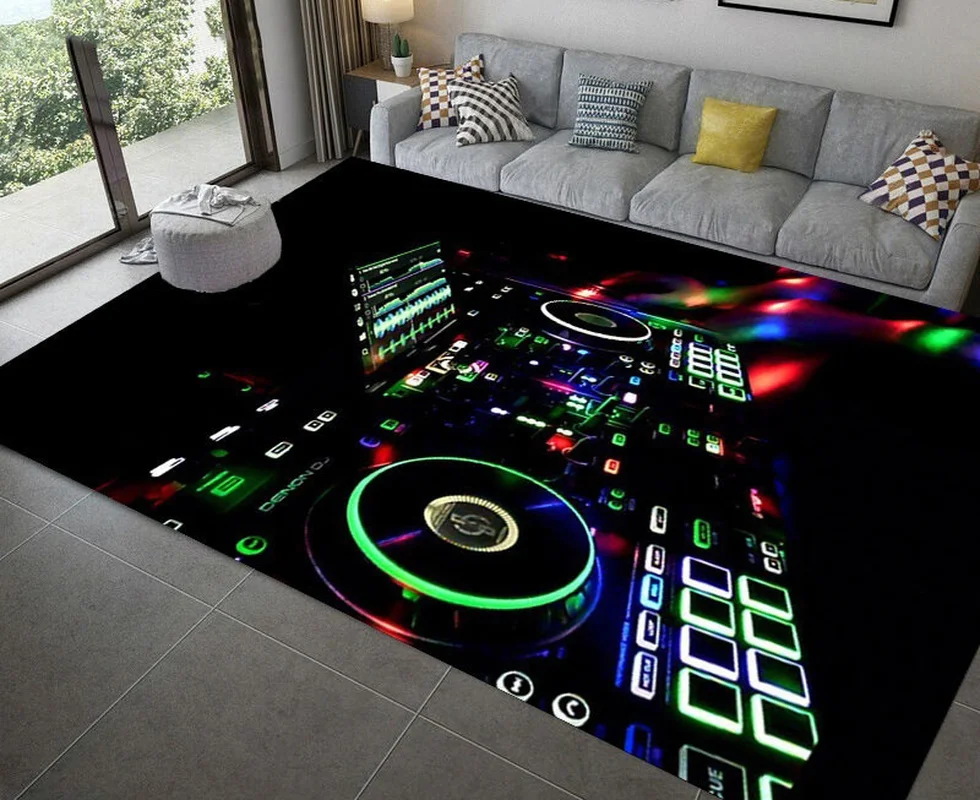 

DJ Music Pattern Floor Mats Kitchen Hallway Runner Rug Bedroom Living Room Carpet Tapis Et Moquettes Pour Le Salon De La Maison