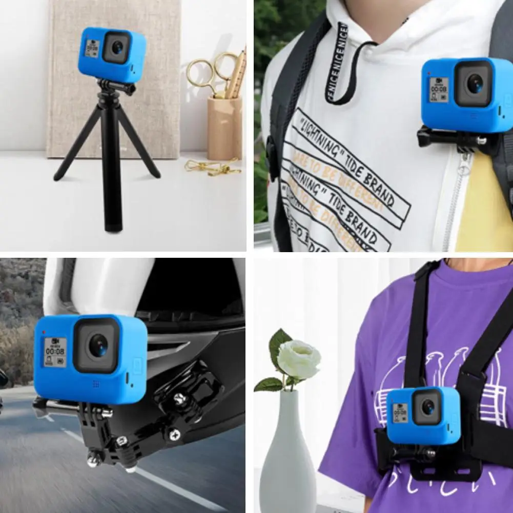 

Silicon Protective Cover for GoPro Hero 8 Black Sleeve Housing Case Frame with Lanyard Accessory For Gopro 9 8 Case