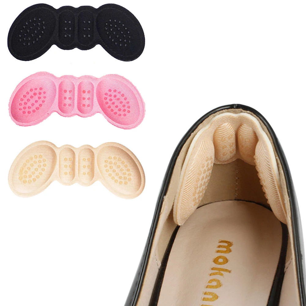 

2pcs/Set High Heel Insoles Butterfly Adjust Size Heel Liner Grips Protector Sticker Foot Care Anti Keep Abreast Heel Pads