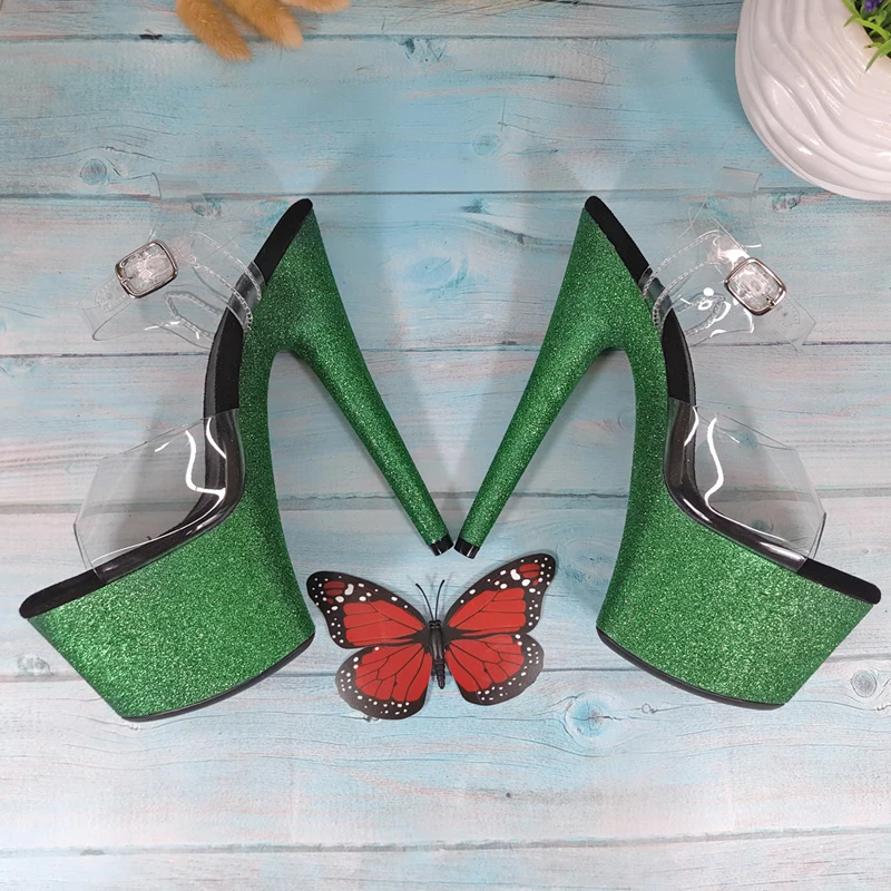 Leecabe/Новинка Милые блестящие женские Босоножки на каблуке и платформе