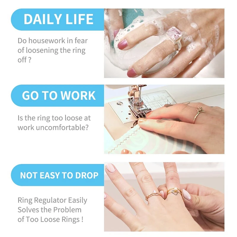 

Silicone Invisible Clear Ring Size Adjuster Tighten Reducer Jewelry Tool