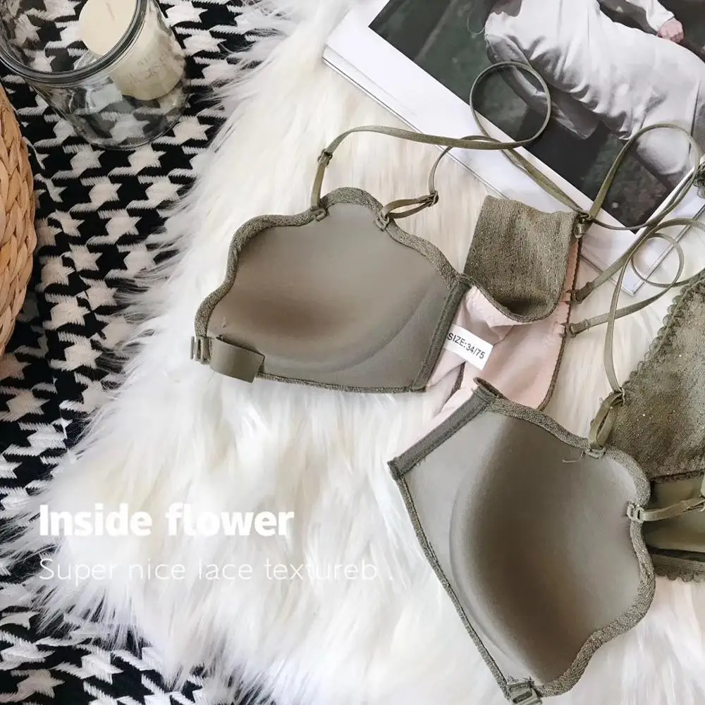 Женское однотонное бесшовное удобное нижнее белье с глубоким вырезом для