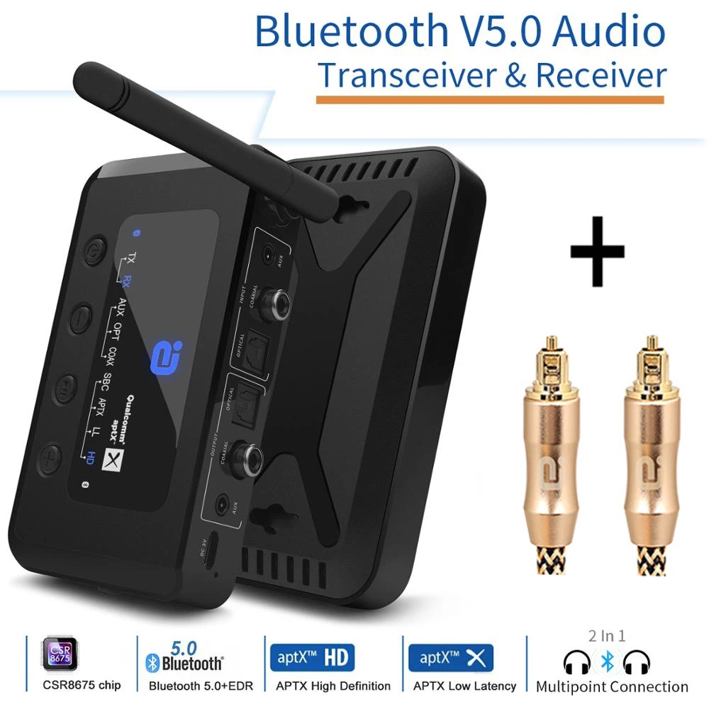 MR265 Bluetooth 5 0 HD аудио приемник передатчик aptX LL /HD 2 в 1 адаптер для ТВ/колонки