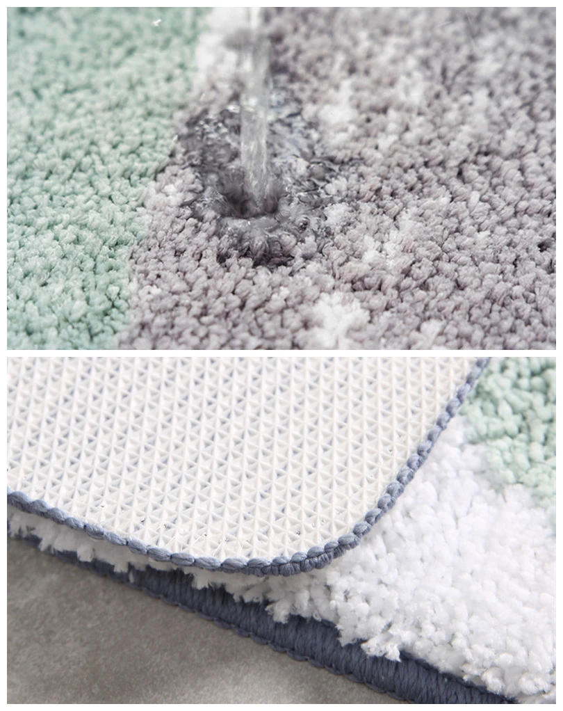 

Anti-slip Bath Mat Water Absorption Bathroom Carpet Home Doormat Washable Fluffy Foot Pad in Bedroom Bath Rug 40x60/50x80cm