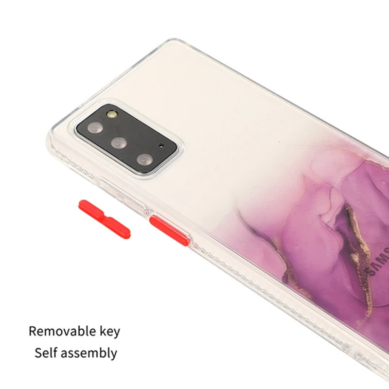 

Gradient Marble IMD Drop-proof Frame Phone Case For Samsung S20 Lite FE Plus Note20 U1tra A21S A01CORE A11 A31 A51 Classic Etui