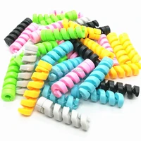 100pcs spiral cable protector for i phone charger cable data line usb cable protector silicone bobbin winder protective cover