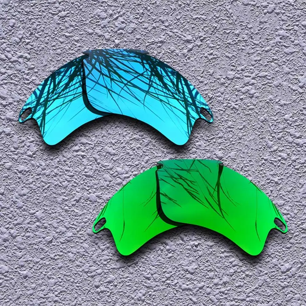 Blue-Green 2 Pairs Polarized Replacement Lenses for Oakley Fast Jacket XL Sunglasses- Multiple Choices - Цвет линз: Blue-Green