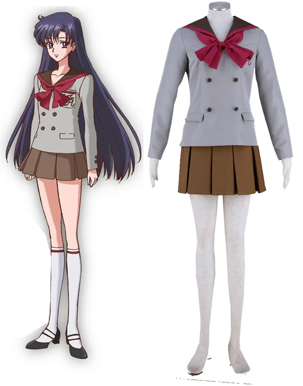 Новый костюм для косплея Сейлор Мун Хино Рей/Сейлор Марс зимний матросский