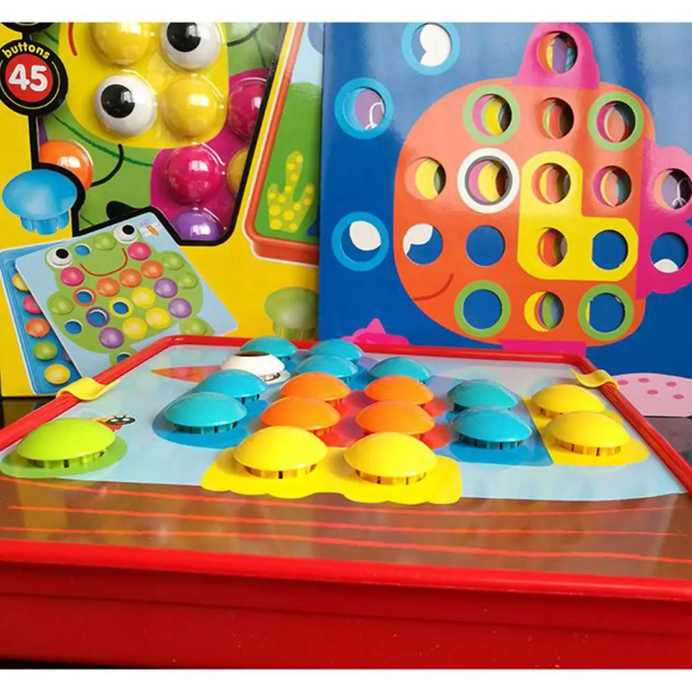 

Hobbylane 3D Cartoon Mushroom Nail Kit Puzzle Toy for Kids Baby Girls