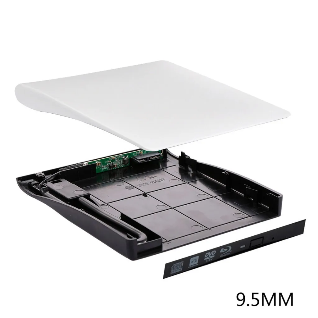 9.5мм DVD/CD-ROM RW Корпус Портативный USB 3.0 SATA DVD Привод Внешний Корпус для Macbook PC Ноутбук.