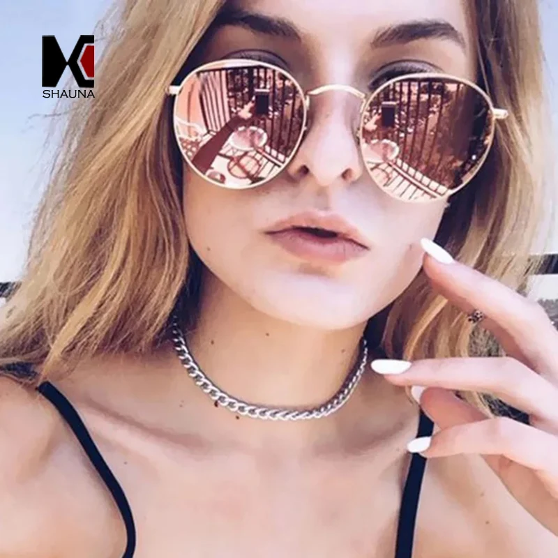 Мужские и женские круглые солнцезащитные очки SHAUNA Классические поляризованные с